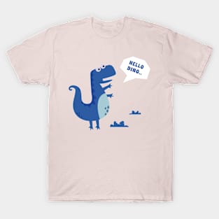 Funny cartoon dinosaur drawing as vector, T-Shirt